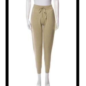 Lunya Cozy Organic Cotton Silk Relaxed Jogger Beige Drawstring Sweatpant L READ